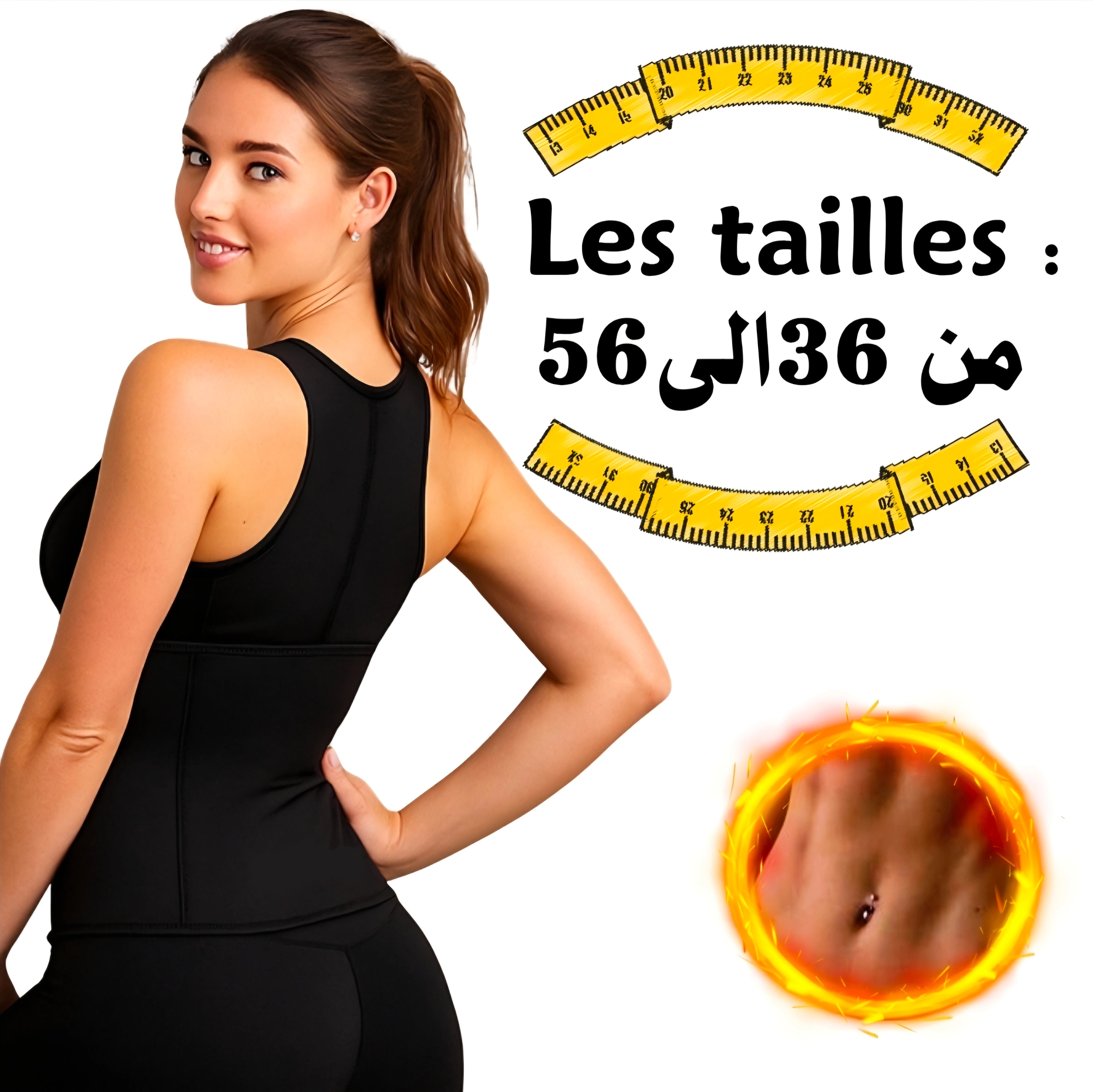 المشد الحراري السونا للنساء من النيوبرين  يحتفظ بالحرارة للتنحيف و مميزات السونا لمظهر بشرة زجاجية ناعمة